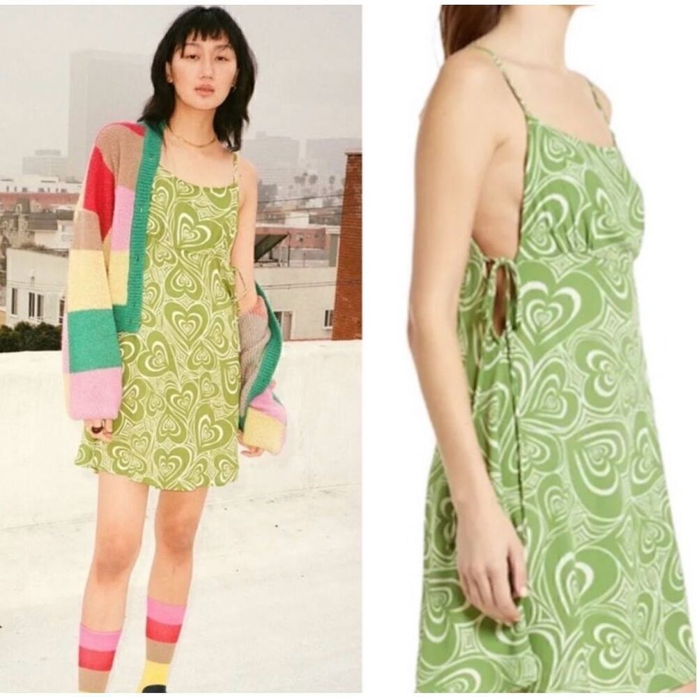 Lisa Says Gah Brat Slime Green Sundress, Small